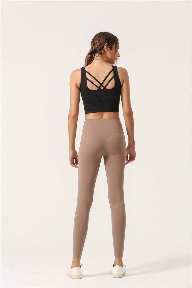 Criss Cross Back Straps Active Bra Tank - Image 4