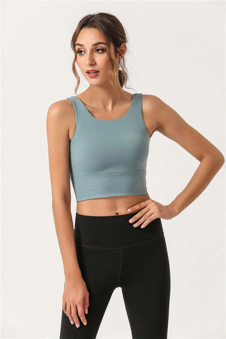 Criss Cross Back Straps Active Bra Tank - Image 7