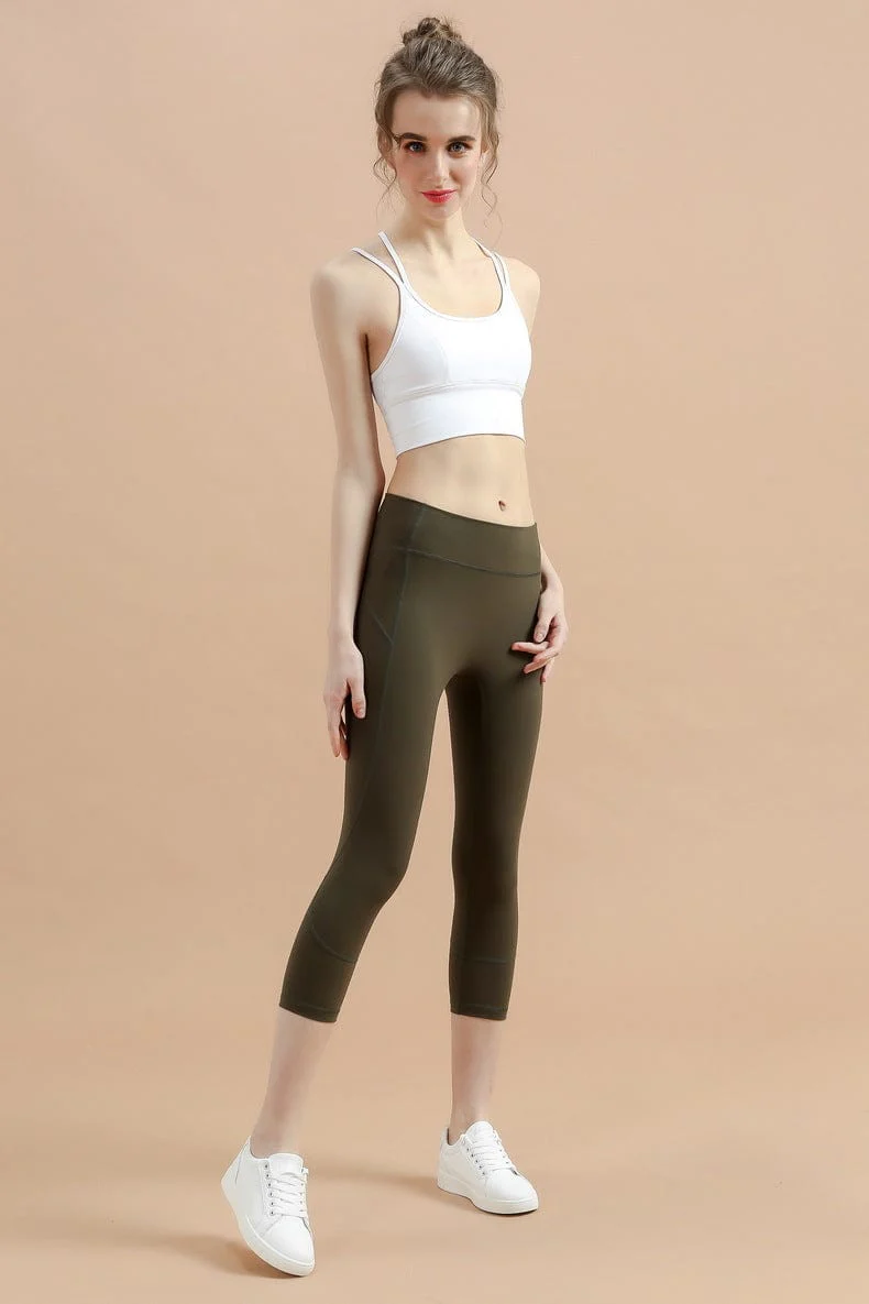 Criss Cross Open Back Fitness Sports Bra - Image 2