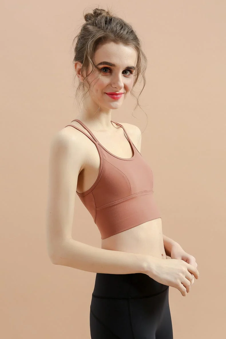 Criss Cross Open Back Fitness Sports Bra - Image 6
