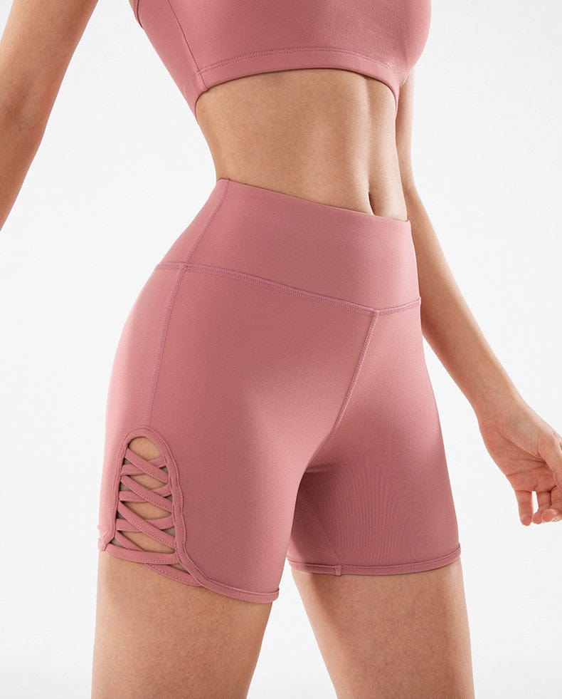 Criss Cross Slits Active Shorts - Image 11