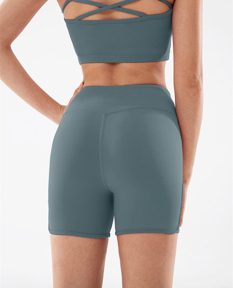 Criss Cross Slits Active Shorts - Image 2