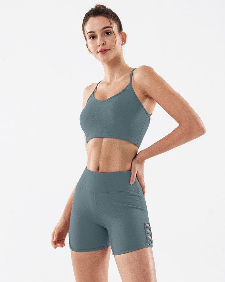 Criss Cross Slits Active Shorts - Image 5