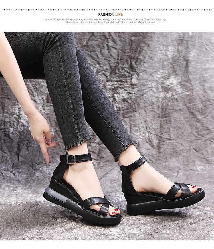 Criss-Cross Strap Wedge - Image 2
