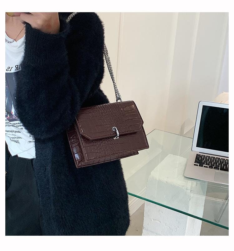 Croc Embossed Luxe Bag - Image 11