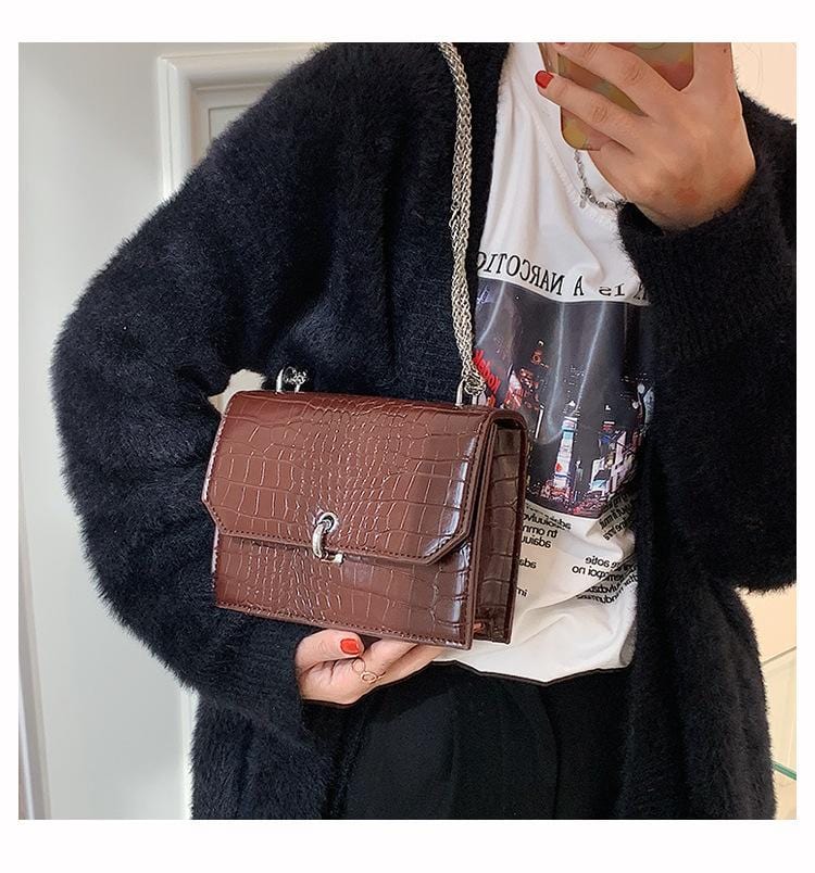 Croc Embossed Luxe Bag - Image 12