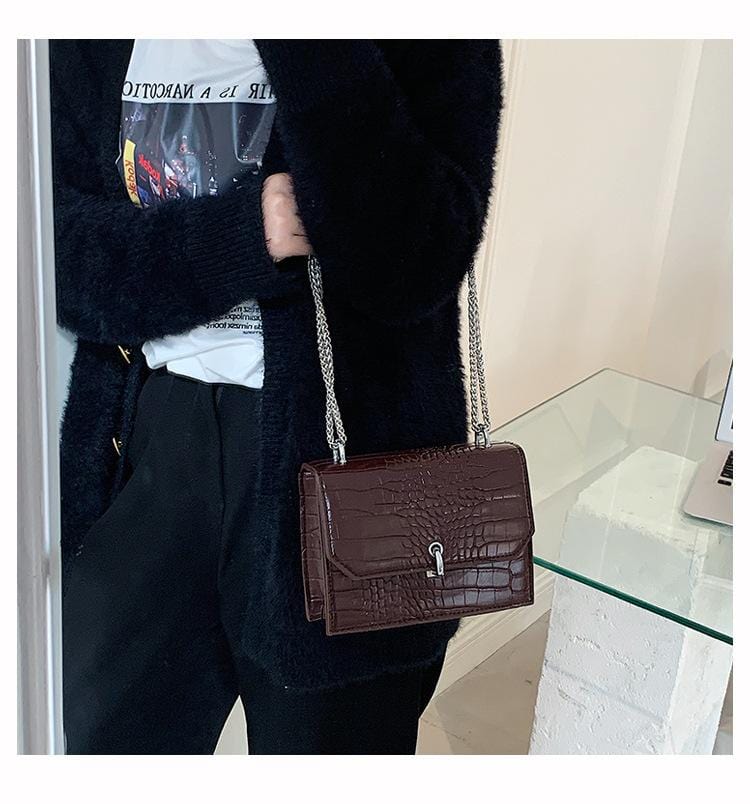 Croc Embossed Luxe Bag - Image 13