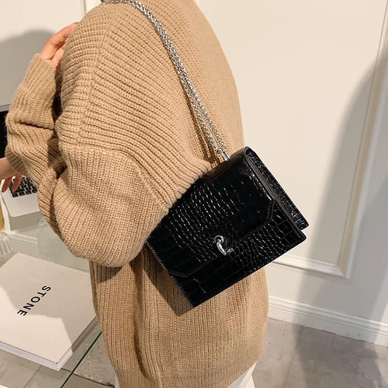 Croc Embossed Luxe Bag - Image 7