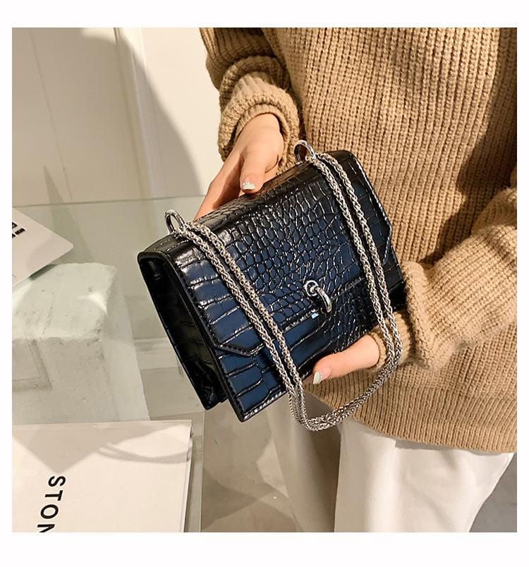 Croc Embossed Luxe Bag - Image 8