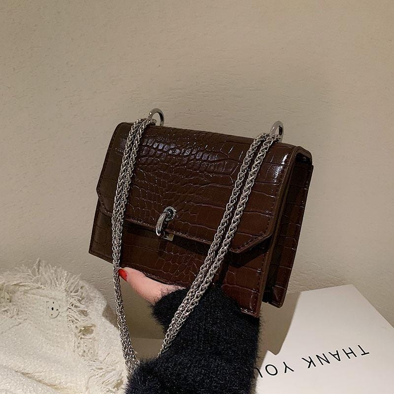 Croc Embossed Luxe Bag - Image 9