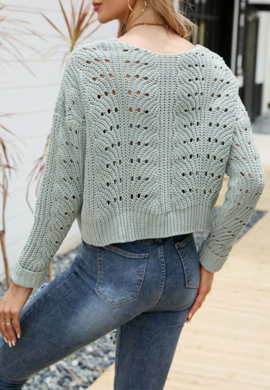 Crochet Knit Light Cardigan - Image 11