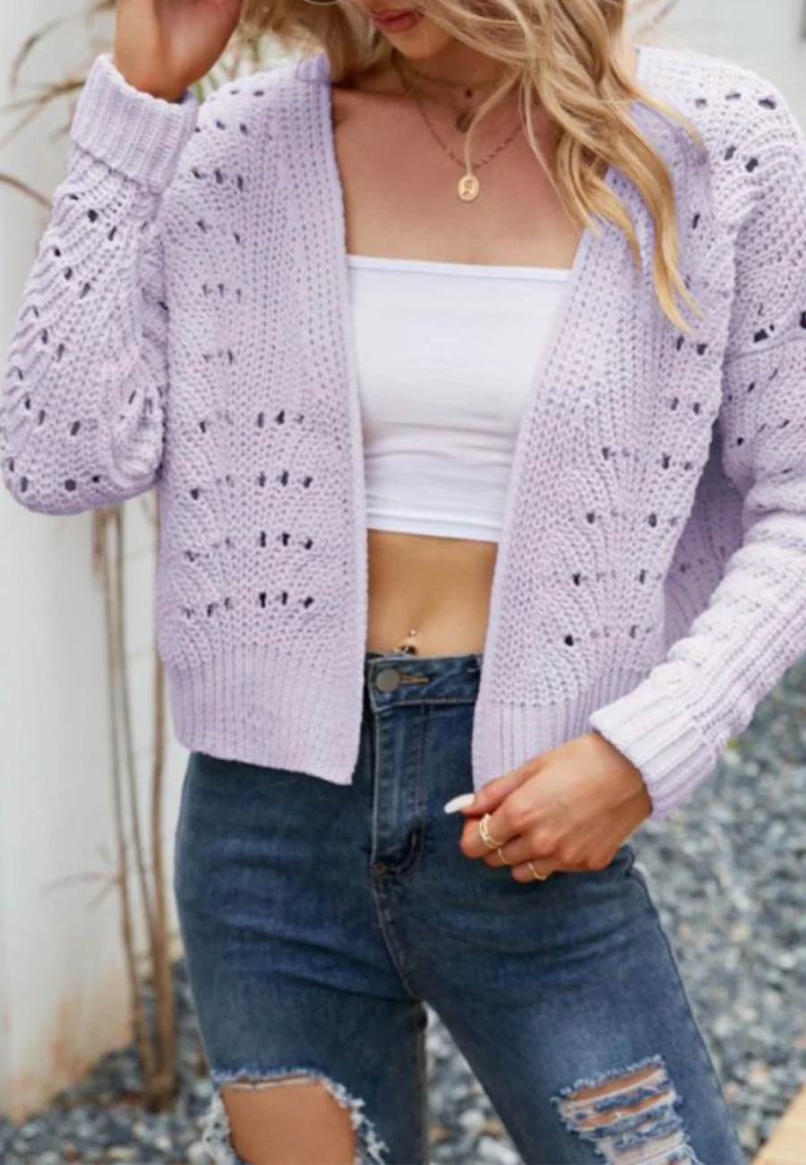 Crochet Knit Light Cardigan - Image 13