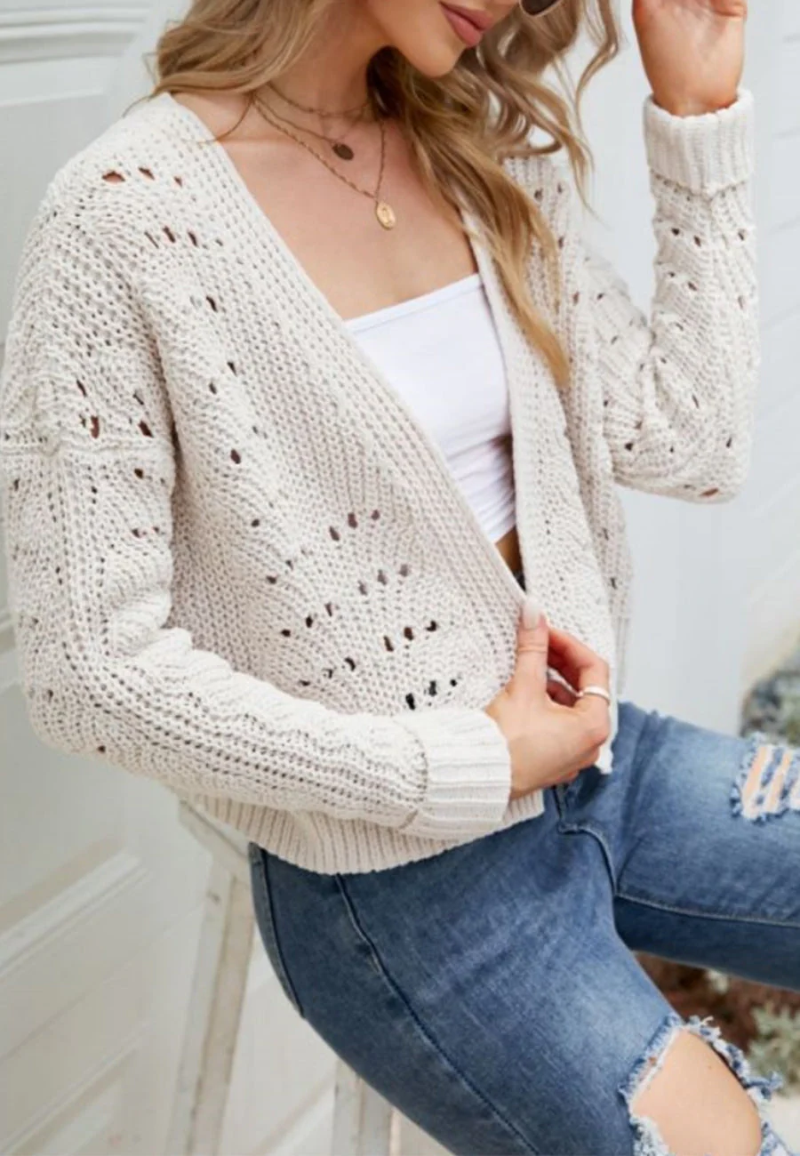 Crochet Knit Light Cardigan - Image 16
