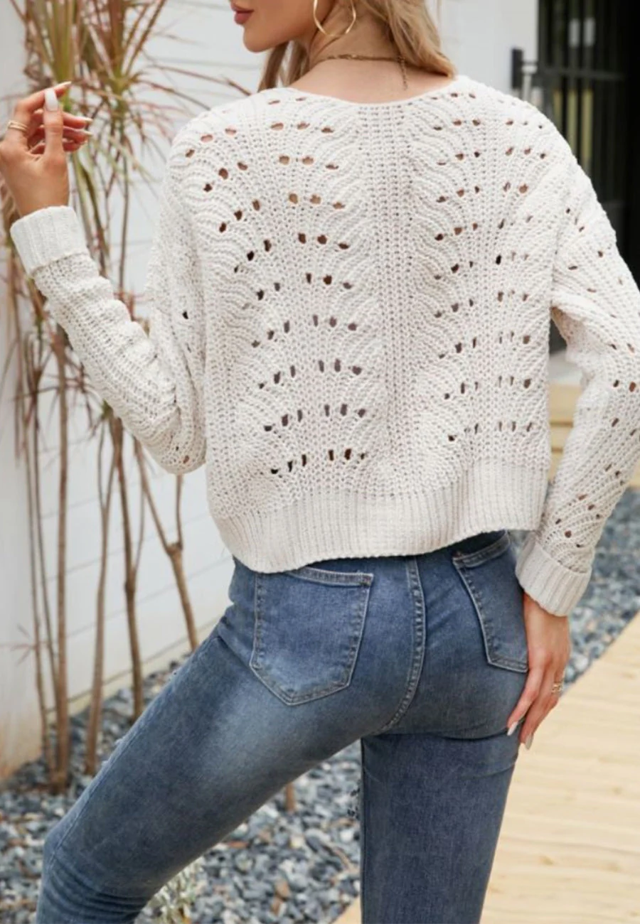 Crochet Knit Light Cardigan - Image 19