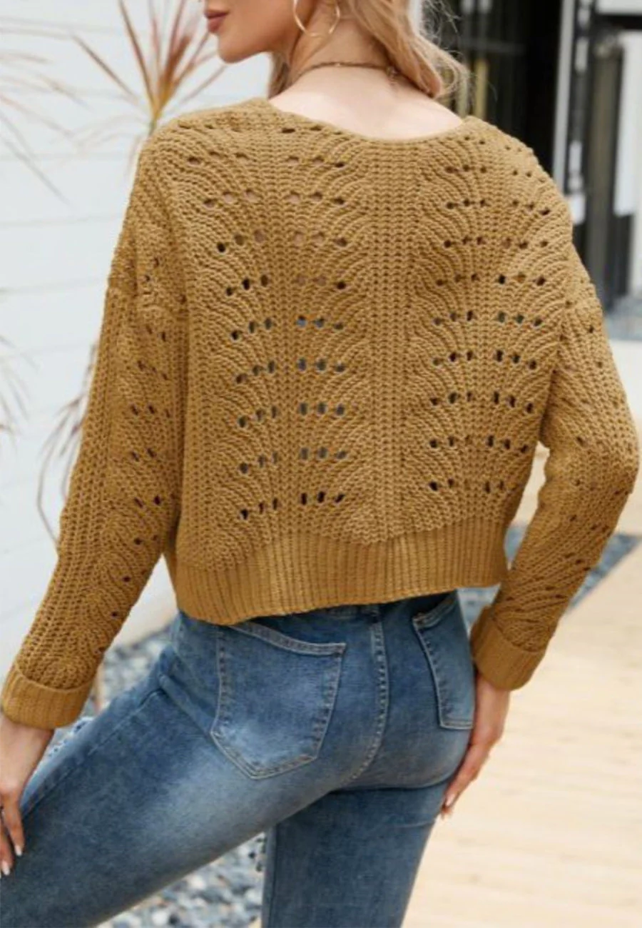 Crochet Knit Light Cardigan - Image 3