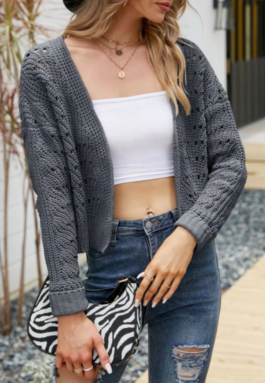 Crochet Knit Light Cardigan - Image 5