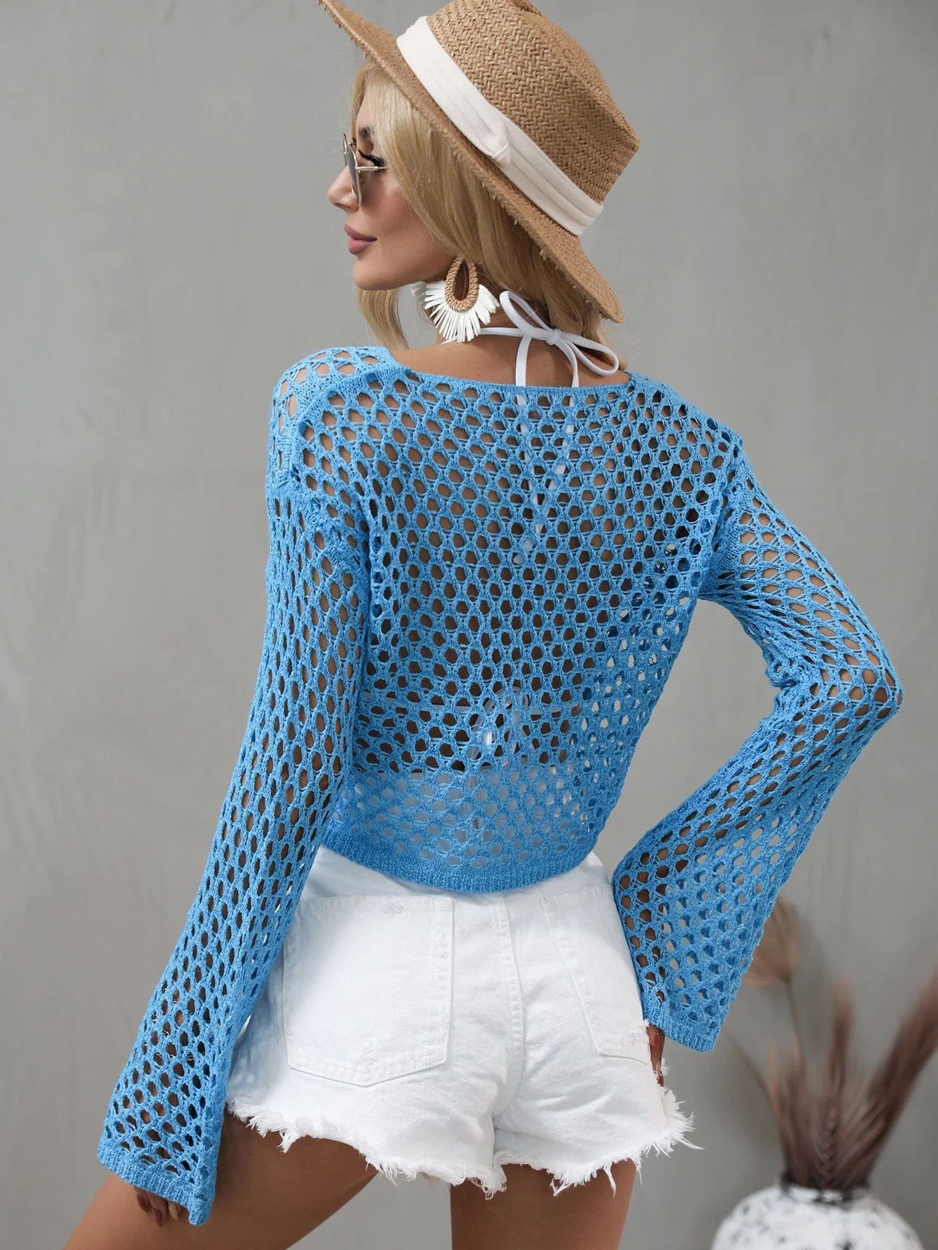 Crochet Net Crop Top - Image 26