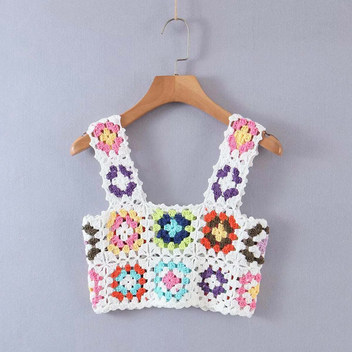 Crochet Rainbow Crop Top - Image 7