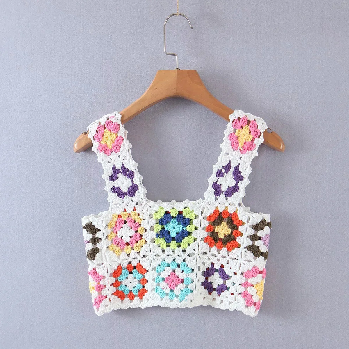 Crochet Rainbow Crop Top - Image 8