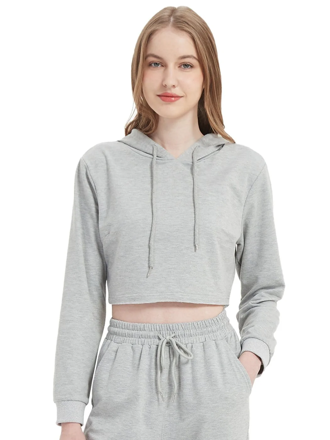 Crop Top Sweatshirt Long Sleeve Hoodie Pullover - Image 11