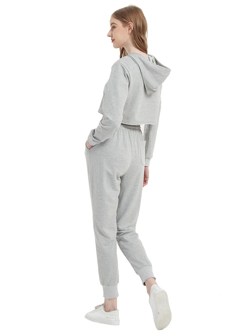 Crop Top Sweatshirt Long Sleeve Hoodie Pullover - Image 12