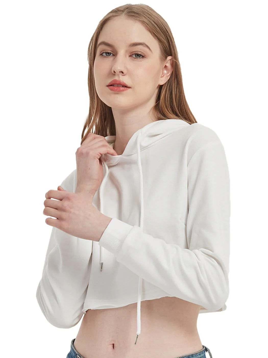 Crop Top Sweatshirt Long Sleeve Hoodie Pullover - Image 14