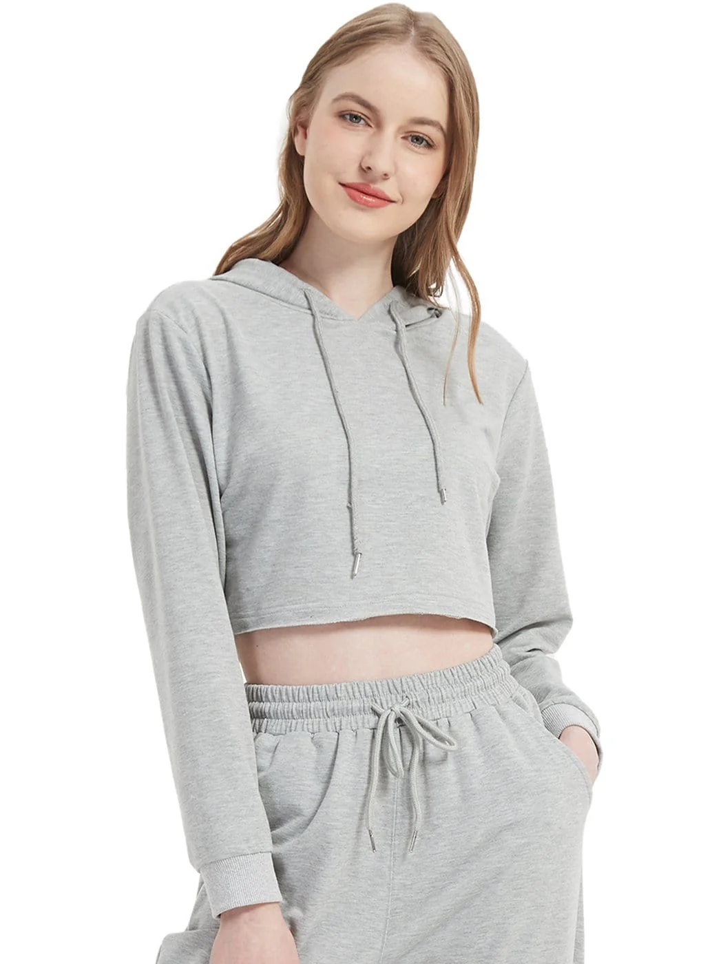 Crop Top Sweatshirt Long Sleeve Hoodie Pullover - Image 9