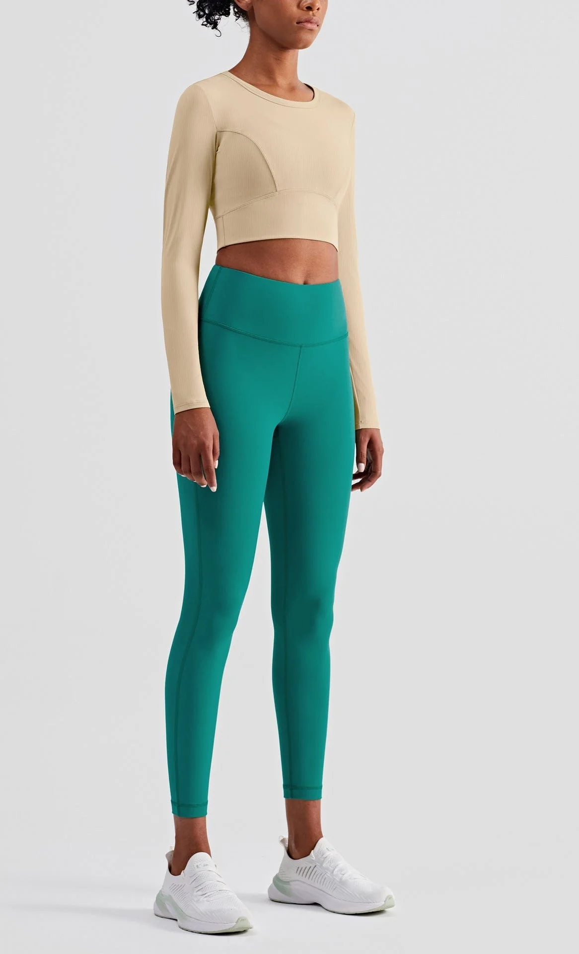 Cropped Contouring Long Sleeve Top - Image 3