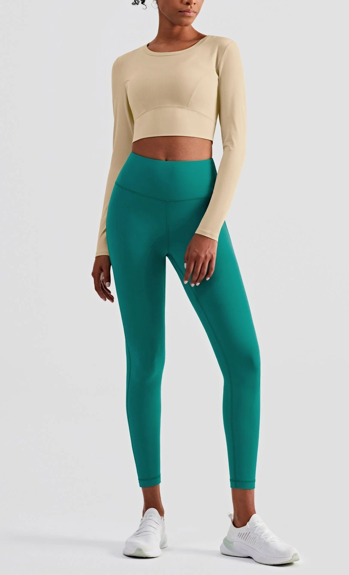 Cropped Contouring Long Sleeve Top - Image 4