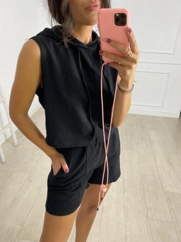 Cropped Hoodie Lounge Set - Image 3