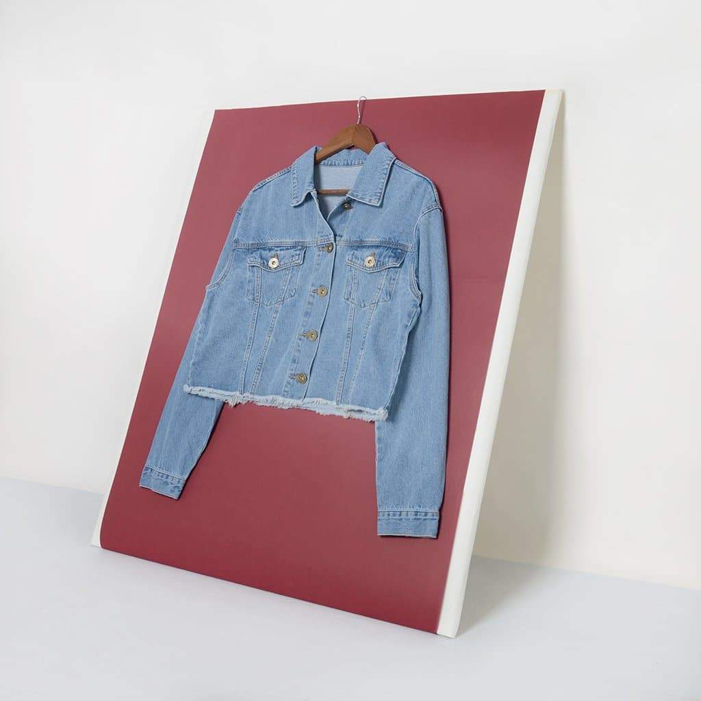 Cropped Premium Denim Jacket - Image 9
