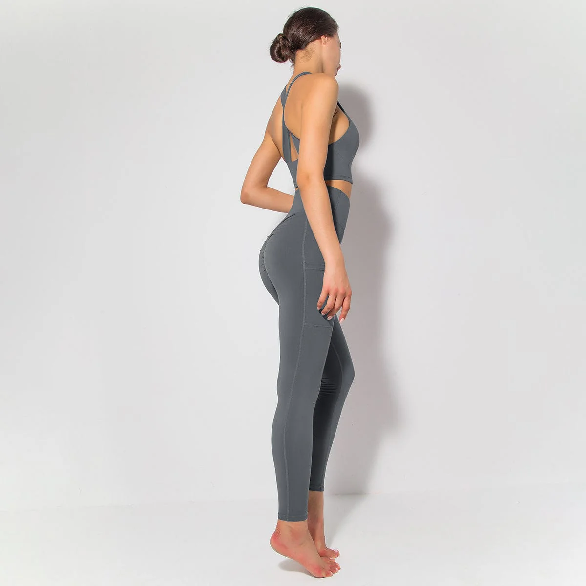 Cross Back Sports Bra & Sculpting Leggings Set - Image 10