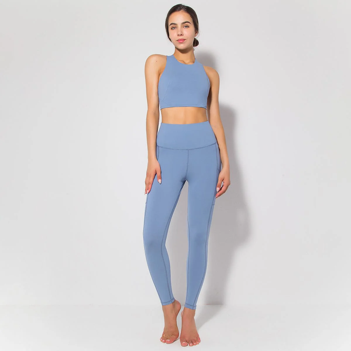 Cross Back Sports Bra & Sculpting Leggings Set - Image 18