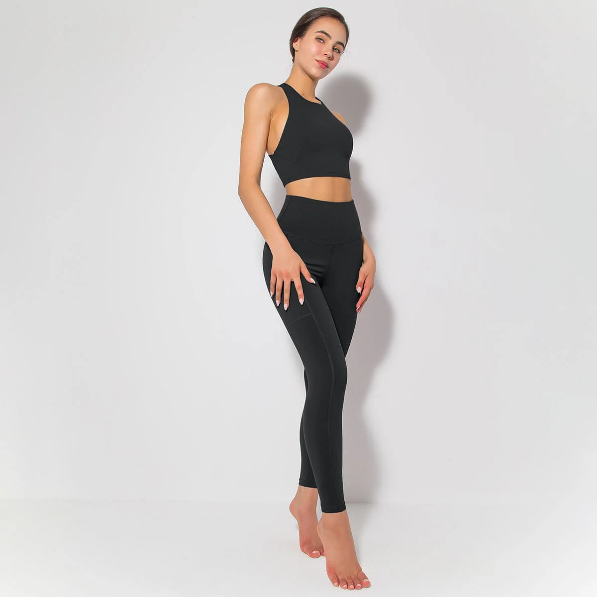 Cross Back Sports Bra & Sculpting Leggings Set - Image 5