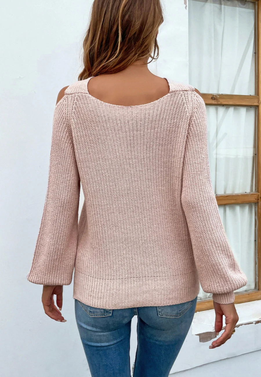 Cross Front Cutout Sweater - Image 9