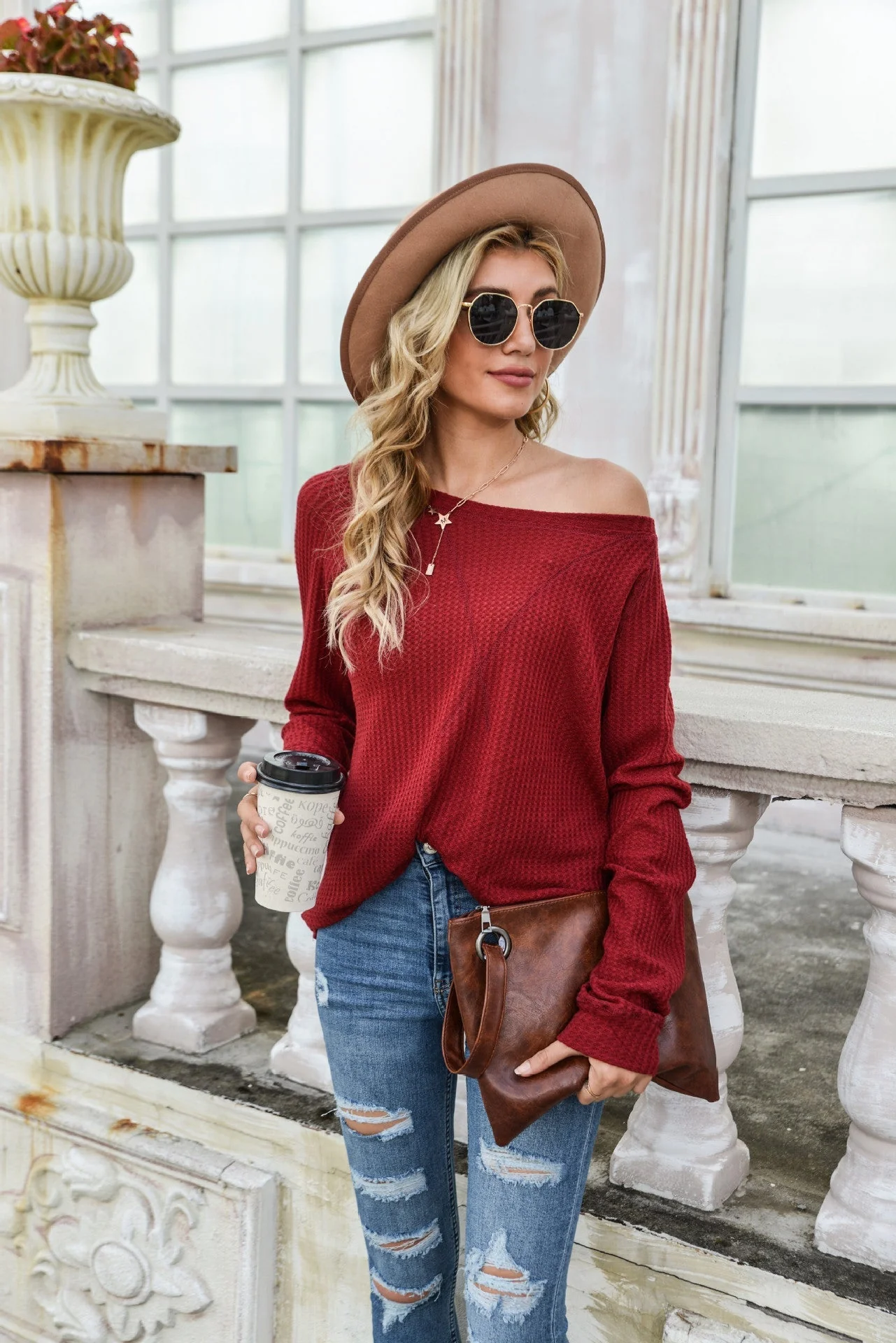 Cross Stitching Textured Pullover - Image 16