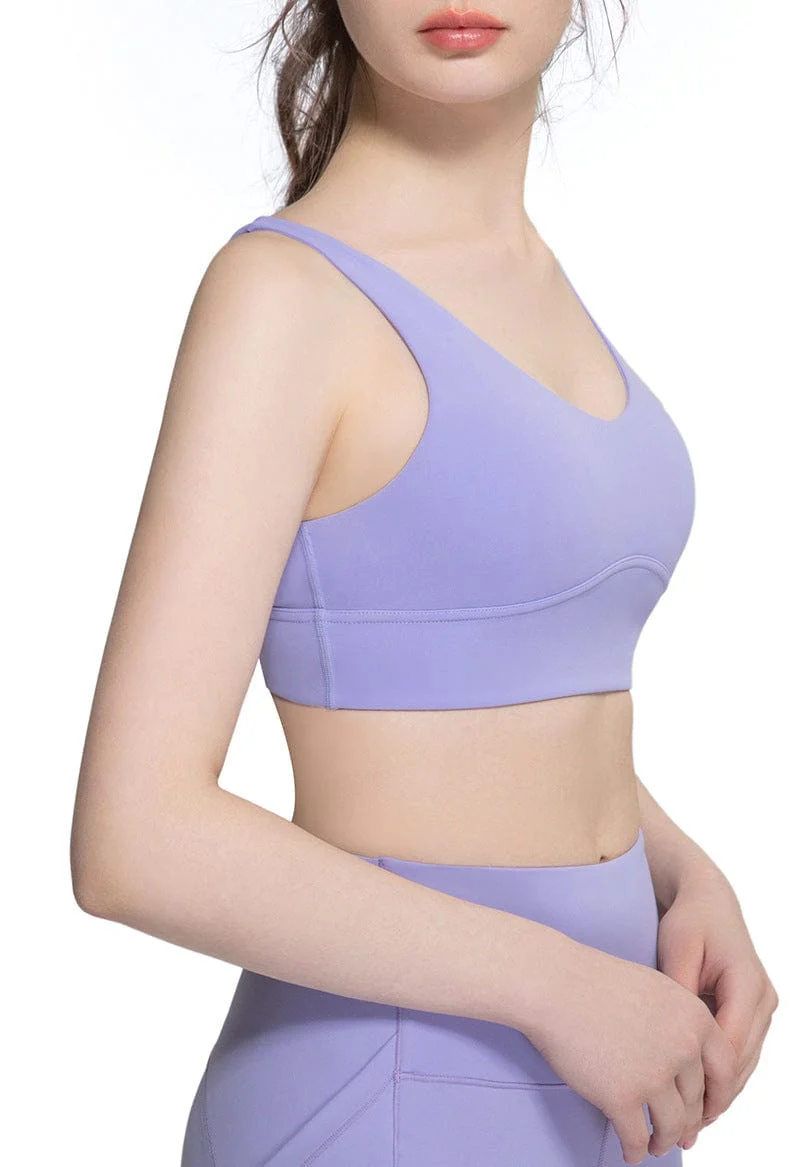 Cross Straps V-Neck Sports Bra - Image 8