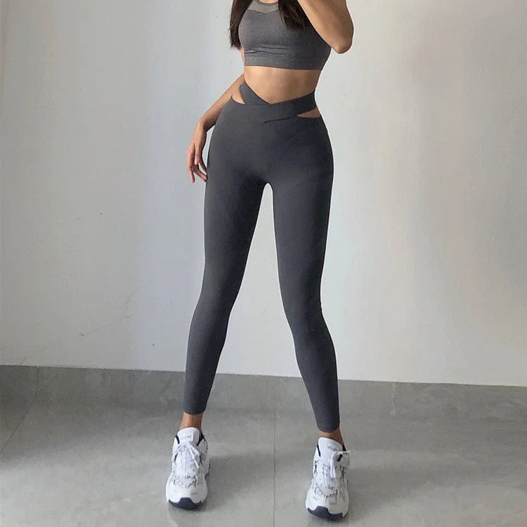 Cross V Waist Leggings - Image 6