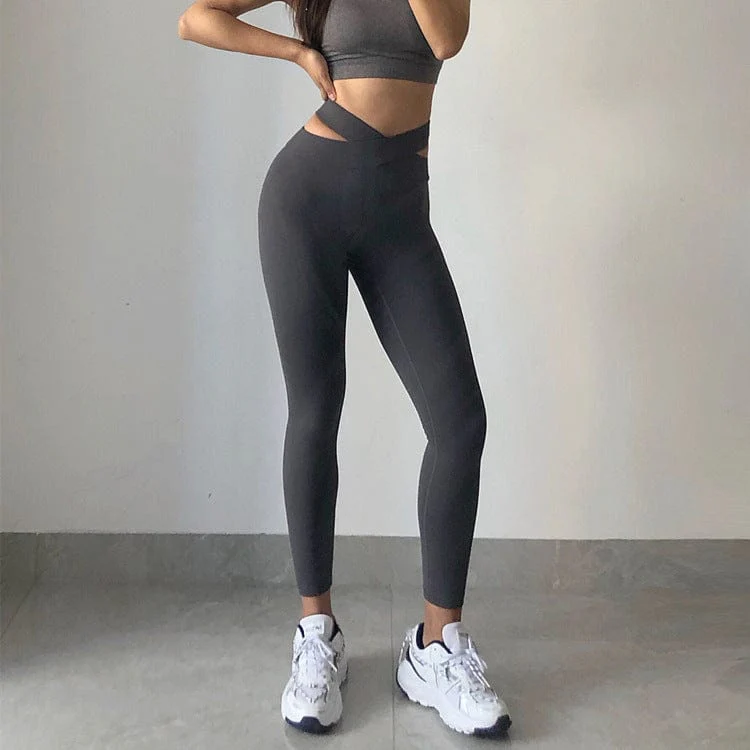 Cross V Waist Leggings - Image 8