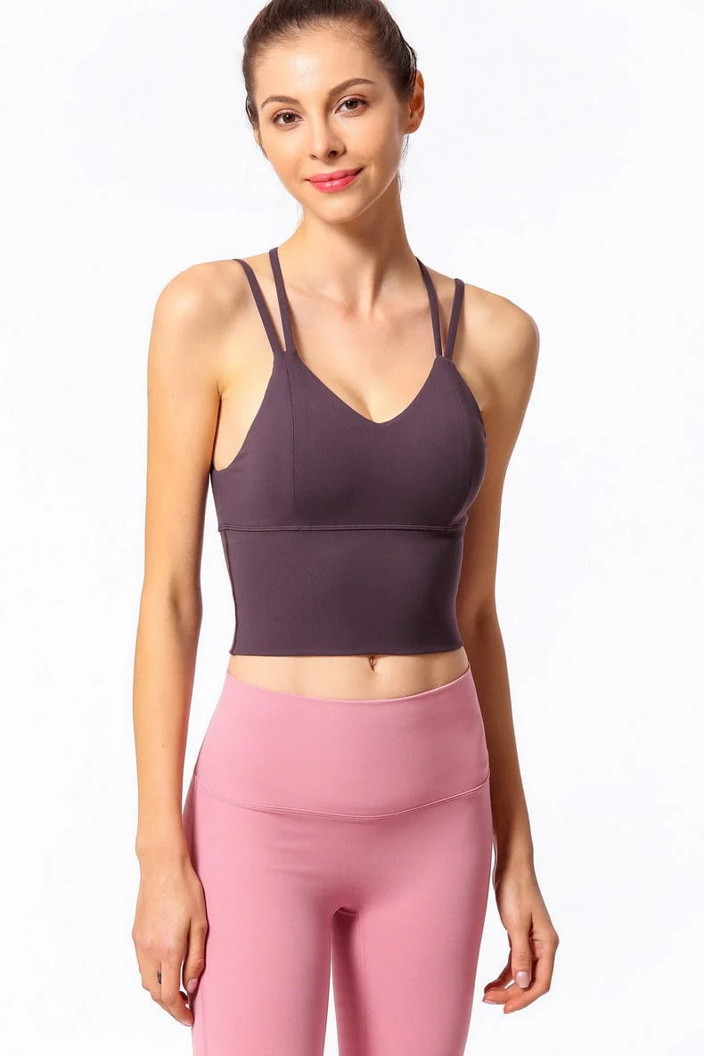 Crossing Back Straps Active Bra Tank - Image 17
