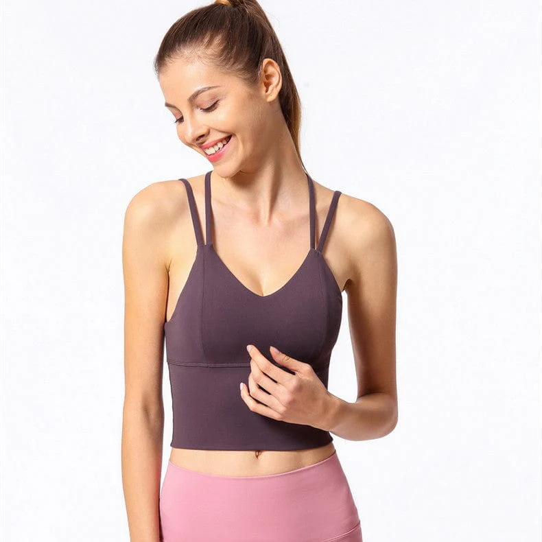 Crossing Back Straps Active Bra Tank - Image 18