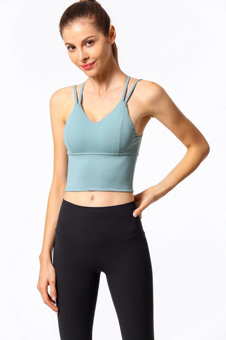 Crossing Back Straps Active Bra Tank - Image 4