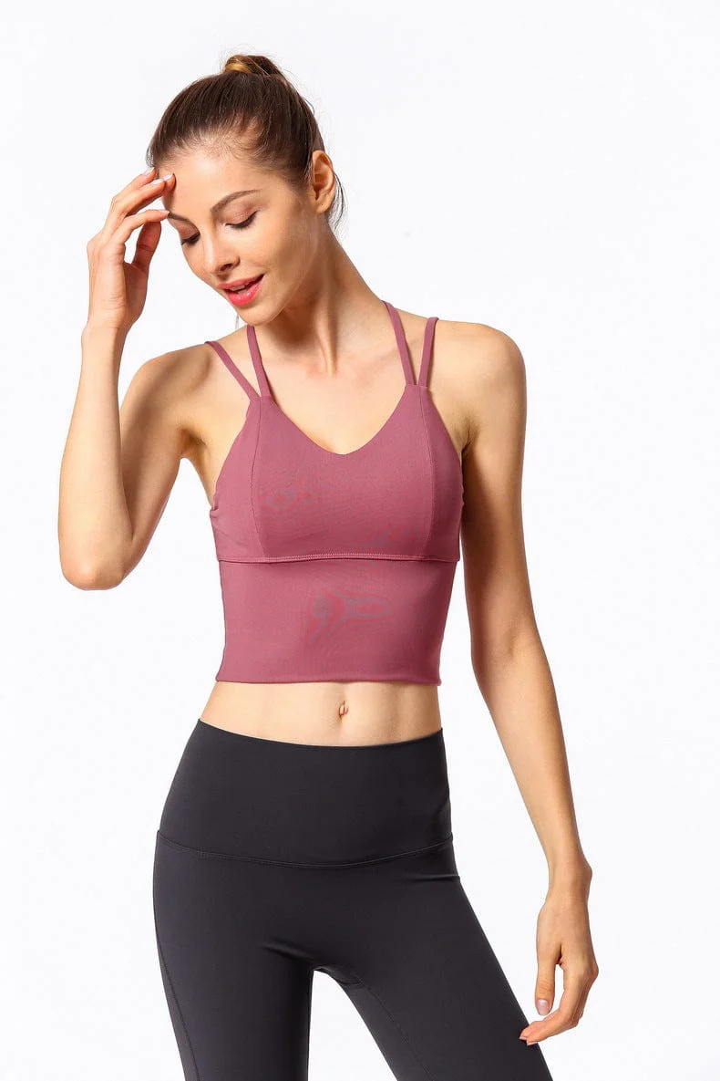 Crossing Back Straps Active Bra Tank - Image 8