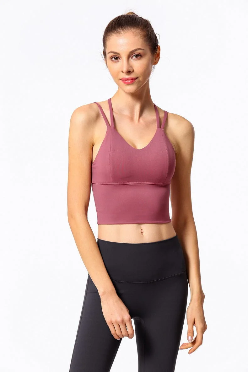 Crossing Back Straps Active Bra Tank - Image 9