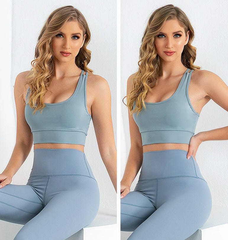 Crossing Back Straps Fitness Sports Bra - Image 6