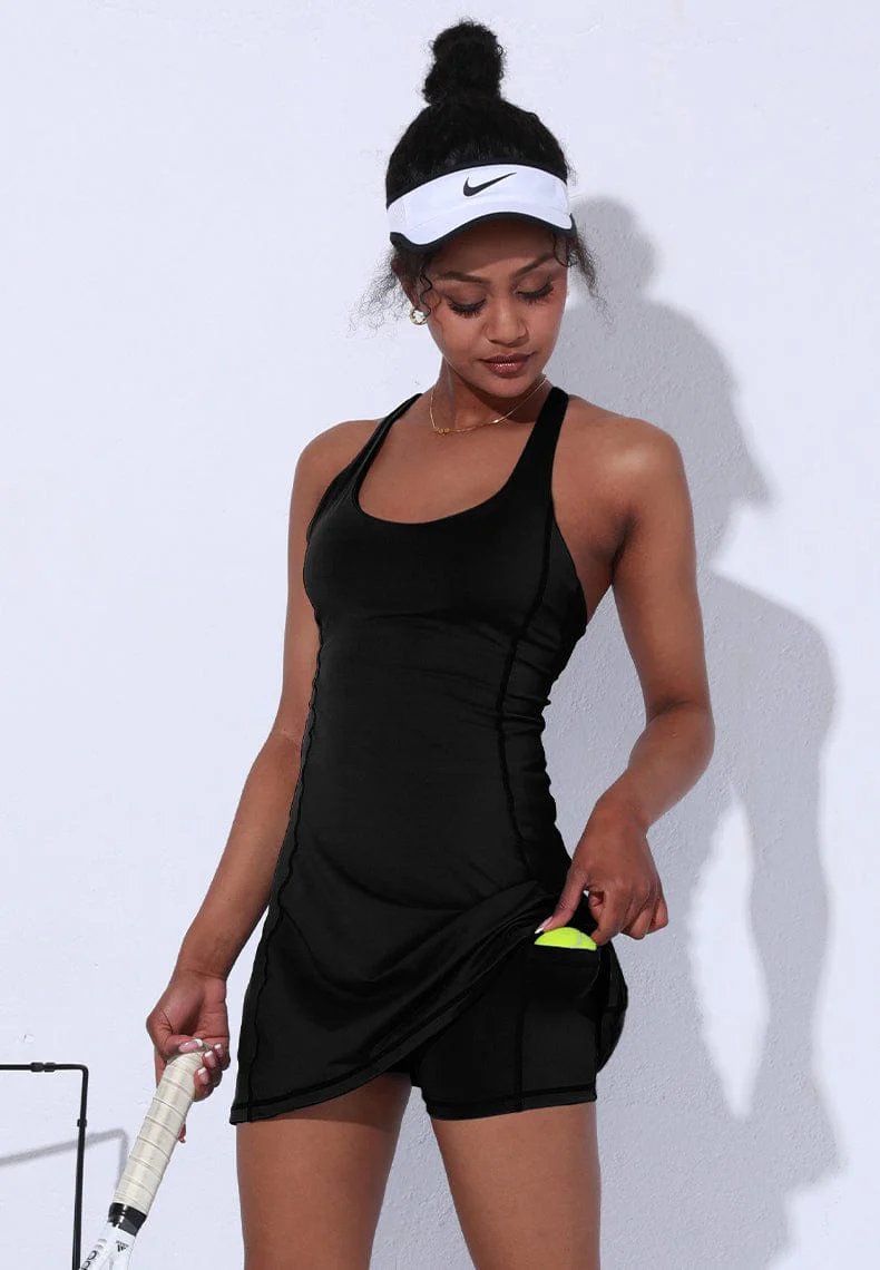 Crossing Back Straps Mini Exercise Dress - Image 15