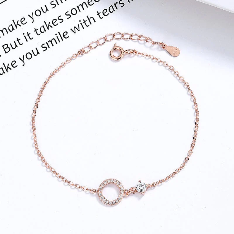 Crystal Circle 925 Sterling Silver Bracelet - Image 2