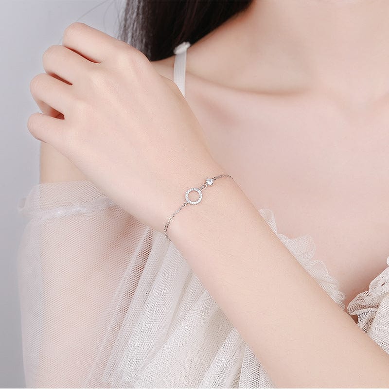 Crystal Circle 925 Sterling Silver Bracelet - Image 5