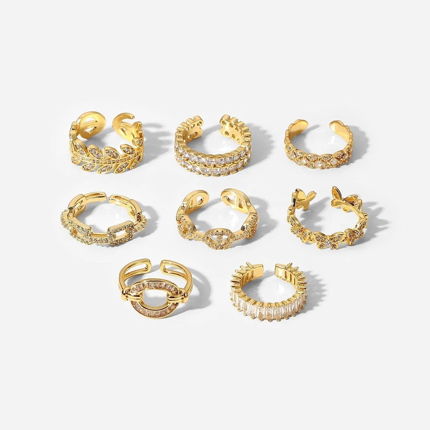 Crystal Design Gold Ring Variety - Image 18