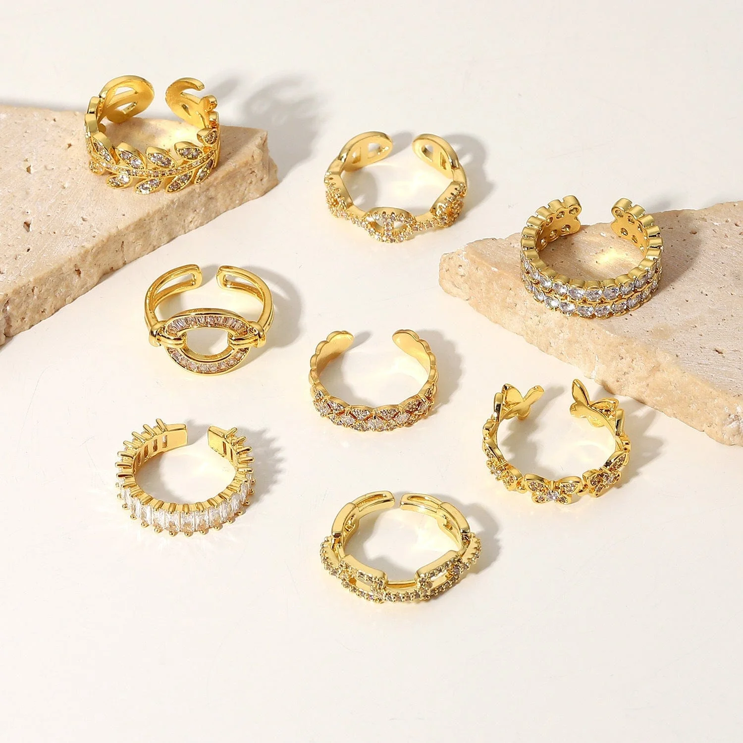 Crystal Design Gold Ring Variety - Image 3